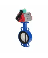 Затвор дисковый поворотный DN.ru WBV3432V-2W-Fb-H Ду80 Ру16, корпус - углеродистая сталь WCB, диск - нержавеющая сталь 316L, уплотнение - VITON, с пневмоприводом PA-SA-105 и магнитным переключателем ALS200D