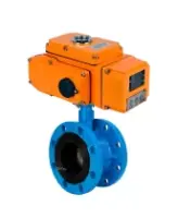Затвор дисковый поворотный DN.ru WBV1331E-2W-F-H Ду125 Ру16 фланцевый, корпус - чугун GGG40, диск - нержавеющая сталь 304, уплотнение - EPDM, с электроприводом DN.ru QT-N-030EM-B1-220VAC-У1 HARK