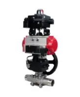 Кран шаровой DN.ru BV3232P(3pc)-FP-W-ISO-H LONG Ду50 Ру40 полнопроход., корпус - нерж.сталь 316, уплотнение - PTFE, под приварку, с пн.приводом PA-DA-083, пн.распределителем 4M310-08 AC220V, ручным дублером MON2-450-T28-ISO и БКВ APL-410N EX
