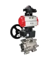 Кран шаровой DN.ru BV3232P(3pc)-FP-SW-ISO-H Ду80 Ру63 полнопроходной, корпус - нержавеющая сталь SS316, под приварку, с пневмоприводом PA-DA-105, БКВ APL-210N, ручным дублером MON2-450-T28-ISO