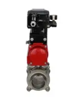 Кран шаровой DN.ru BV3232P(3pc)-FP-W-ISO-H Ду65 Ру25, полнопроходной под приварку, нержавеющая сталь SS316, уплотнение - PTFE, с пневмоприводом PA-DA-083 двойного действия и с электропневматическим поворотным позиционером YT-1000RSN без обратной связи