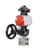 Кран шаровой DN.ru BV3232P(3pc)-FP-W-ISO-H Ду50 Ру40 полнопроходной двухходовой, корпус - нержавеющая сталь SS316, под приварку, уплотнение - PTFE, с пневмоприводом PA-DA-83, БКВ APL-210N и ручным дублером MON2-450-T28-ISO