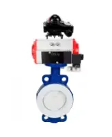 Затвор дисковый поворотный DN.ru WBV3434Pf-2W-Fb-R Ду250 Ру16 корпус - углеродистая сталь WCB, диск - углеродистая сталь WCB, футерованный PTFE, уплотнение - PTFE, с DN.ru PA-DA-130, 4M310-08 AC220V и APL-210N
