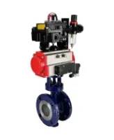 Затвор дисковый поворотный с тройным эксцентриситетом DN.ru WBV3EX-3431M-1W-F-ISO Ду50 Ру25, корпус - сталь WCB, диск - сталь 304, уплотнение - METAL, с пневмоприводом PA-SA-130, пневмораспределителем 4M310-08 AC220V, БКВ APL-410N EX и БПВ AFC2000
