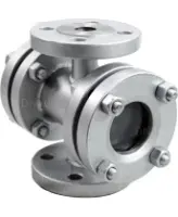 Стекло смотровое DN.ru SG2-34G-F тип В ГОСТ 21836-2021 Ду15 Ру40, углеродистая сталь, фланцевое