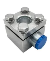 Стекло смотровое DN.ru SG1-21G-T тип В ГОСТ 21836-2021 Ду15 Ру40 одностороннее, материал - углеродистая сталь, резьбовое
