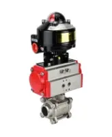 Кран шаровой DN.ru BV3232P(3pc)-FP-W-ISO-H Ду80 Ру25 полнопроходной двухходовой, корпус - нержавеющая сталь SS316, под приварку, уплотнение - PTFE, с пневмоприводом PA-SA-130 и БКВ APL-510N-EX