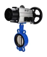 Затвор дисковый поворотный DN.ru WBV1413E-2W-Fb-H Ду150 Ру16, межфланцевый, корпус - чугун GGG50, диск - чугун GGG40, уплотнение - EPDM, с пневмоприводом DN.ru PA-DA-105-1 и пневмораспределителем 4M310-08 AC220V