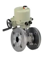 Кран шаровой DN.ru BV3232P(2pc)-FP-F-ISO-H WDVF Ду65 Ру16 полнопроходной, фланцевый, корпус - нержавеющая сталь 316, уплотнение - PTFE, с электроприводом ГЗ-ОФ-110/11М 220В