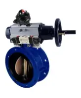 Затвор дисковый поворотный DN.ru WBV1331E-2W-F-H Ду50 Ру16, корпус - чугун GGG40, диск - нержавеющая сталь 304, уплотнение - EPDM, с пневмоприводом PA-DA-105-1, пневмораспределителем 4M320-08 AC220V и БКВ APL-210N