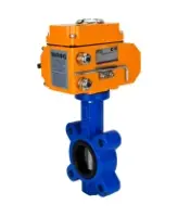 Затвор дисковый поворотный DN.ru WBV1631E-2W-Fb-H Ду100 Ру16 LUG корпус - чугун QT450, диск - нержавеющая сталь 304, уплотнение - EPDM, межфланцевый, с электроприводом DN.ru QT-N-010EM-O1-380VAC-У1 380В