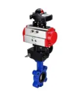 Затвор дисковый поворотный DN.ru WBV1616E-2W-Fb-H Ду125 Ру16 LUG корпус - чугун QT450, диск - чугун QT450, уплотнение - EPDM, с пневмоприводом DN.ru PA-DA-105, БКВ APL-210N и редуктором MON3-700-T38-ISO