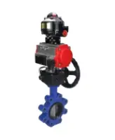 Затвор дисковый поворотный DN.ru WBV1631E-2W-Fb-H Ду125 Ру16 LUG корпус - чугун QT450, диск - нержавеющая сталь 304, уплотнение - EPDM, с пневмоприводом PA-DA-105, пневмораспределителем 4M310-08 AC220V, БКВ APL-510N EX и дублером MON3-700-T38-ISO