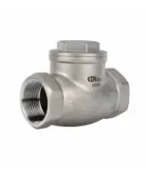 Клапан обратный DN.ru VCT3131-T 1 1/2″ Ду40 Ру16 ZGY резьбовой, поворотный, корпус - нержавеющая сталь CF8/AISI 304, диск - нержавеющая сталь CF8/AISI 304, уплотнение - PTFE