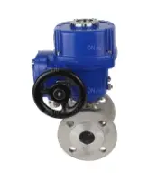 Кран шаровой DN.ru BV3232P(2pc)-FP-F-ISO-H Ду100 Ру16 полнопроходной двухходовой, нержавеющая сталь, фланцевый, уплотнение - PTFE, с 1/4-оборотным электроприводом DN.ru QT-N-020M-O2-220VAC-У1