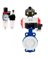 Затвор дисковый поворотный DN.ru WBV3434Pf-2W-Fb-R Ду250 Ру16 корпус - углеродистая сталь WCB, диск - углеродистая сталь WCB, футерованный PTFE, уплотнение - PTFE, с PA-DA-130, 4M310-08 AC220V, APL-510N EX и AFC2000