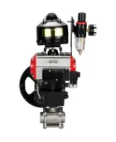 Кран шаровой DN.ru BV3232P(3pc)-FP-W-ISO-H Ду65 Ру25 под приварку, полнопроходной, корпус - нерж.сталь SS316, уплотнение PTFE, с пн.приводом PA-DA-083, пн.распределителем 4M310-08 AC220V, редуктором MON2-450-T28-ISO, БПВ AFC2000, БКВ APL-510N-EX