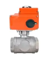 Кран шаровой DN.ru BV3232P(4pc)-SP-3WL-T-ISO-H WDVF Ду40 Ру63 стандартнопроходной, 3-ходовой L-тип, внутренняя резьба, корпус - нержавеющая сталь AISI 316, уплотнение - PTFE, с электроприводом QT-N-008EM-O1-24VDC-У1 HARK