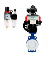 Затвор дисковый поворотный DN.ru WBV3434Pf-2W-Fb-R Ду250 Ру16 корпус - углеродистая сталь WCB, диск - углеродистая сталь WCB, футерованный PTFE, уплотнение - PTFE, с PA-DA-130, 4V320-08 AC220V, APL-210N, MON3-700-T38-ISO и AFC2000