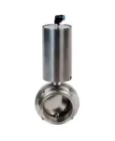 Затвор дисковый поворотный кламповый DN.ru WBV3131E-2W-C-H Ду80 Ру10 корпус - пищевая нержавеющая сталь 304, уплотнение – EPDM, с пневмоприводом DN.ru PA-SA-85 с возвратными пружинами