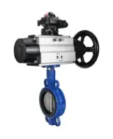 Затвор дисковый поворотный DN.ru WBV1132N-2W-Fb-H Ду125 Ру16, корпус - чугун GG25, диск - нержавеющая сталь 316L, уплотнение - NBR, с пневмоприводом DN.ru PA-DA-105-1 двойного действия, с БКВ APL-210N