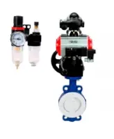 Затвор дисковый поворотный DN.ru WBV3434Pf-2W-Fb-R Ду250 Ру16 корпус - углеродистая сталь WCB, диск - углеродистая сталь WCB, футерованный PTFE, уплотнение - PTFE, с PA-DA-130, 4M310-08 AC220V, APL-210N, MON3-700-T38-ISO и AFC2000