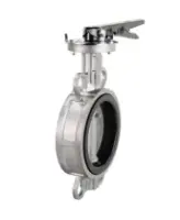 Затвор дисковый поворотный DN.ru WBV3131N-2W-Fb-H Ду65 Ру16 межфланцевый, корпус - нержавеющая сталь 304, диск - нержавеющая сталь 304, уплотнение - NBR, с рукояткой, с ISO-фланцем F05, квадрат 9х9