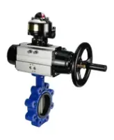 Затвор дисковый поворотный DN.ru WBV1631E-2W-Fb-H Ду125 Ру16 LUG корпус - чугун QT450, диск - нержавеющая сталь 304, уплотнение - EPDM, с пневмоприводом PA-DA-105-1 и БКВ APL-510N EX