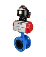Затвор дисковый поворотный DN.ru WBV1313E-2W-F-H Ду100 Ру16 фланцевый, корпус - чугун GGG40, диск - чугун GGG40, уплотнение - EPDM, с пневмоприводом DN.ru PA-DA-105 и БКВ DN.ru APL-510N EX