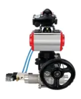 Кран шаровой DN.ru BV3232P(3pc)-FP-W-ISO-H LONG Ду80 Ру25, полнопроходной, трехсоставной, нержавеющая сталь 316, PTFE, под приварку, с пневмоприводом PA-DA-083, с пневмораспределителем 4V320-08 AC220V, БКВ APL-210N, ручным дублером MON2-450-T28-ISO