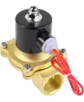 Клапан электромагнитный DN.ru VS100-VT-NC-24VDC 1″ Ду25 Ру10, соленоидный двухходовой, корпус - латунь, уплотнение - Viton, резьбовой, нормально-закрытый, прямого действия, катушка - 24В