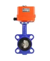 Затвор дисковый поворотный DN.ru WBV1132N-2W-Fb-H Ду40 Ру16, корпус - чугун GG25, диск - нержавеющая сталь 316L, уплотнение - NBR, с электроприводом DN.ru QT-N-003EM-O1-220VAC-У1 MINI 220В