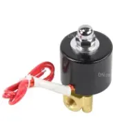 Клапан электромагнитный DN.ru VS100-VT-NC-24VAC 1/8″ Ду6 Ру10 прямого действия двухходовой, корпус - латунь, присоединение - внутренняя резьба, уплотнение - VITON, нормально-закрытый, катушка - 24 В AC