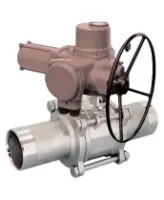 Кран шаровой DN.ru BV3232P(3pc)-FP-W-ISO-H LONG Ду100 Ру16 полнопроходной, корпус - нержавеющая сталь 316, уплотнение - PTFE, под приварку, с 1-оборотным электроприводом ГЗ-ОФ-200/30 220В