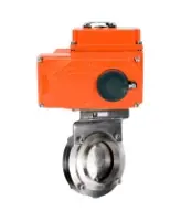 Затвор дисковый поворотный DN.ru WBV3131S-2W-C-H Ду100 Ру10 кламповый, корпус - пищевая нержавеющая сталь 304, уплотнение - Silicon, с электроприводом DN.ru QT-N-005EM-O1-380VAC-У1 380В HARK