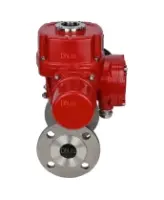 Кран шаровой DN.ru BV3232P(3pc)-FP-F-ISO-H Ду20 Ру40 трехсоставный из нержавеющей стали SS316, фланцевый, уплотнение - PTFE, полнопроходной, с 1/4-оборотным электроприводом DN.ru QT-EX-005M-O2-220VAC-У1