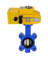 Затвор дисковый поворотный DN.ru WBV1631N-2W-Fb-H Ду65 Ру16 LUG межфланцевый, корпус - чугун QT450, диск - нержавеющая сталь AISI 304, уплотнение - NBR, с электроприводом QT-N-005EM-O1-220VAC-У1