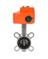 Затвор дисковый поворотный DN.ru WBV3232E-2W-Fb-H Ду65 Ру16, корпус - нержавеющая сталь 316L, диск - нержавеющая сталь 316L, уплотнение - EPDM, с электроприводом DN.ru QT-N-003EM-O1-220VAC-У1 HARK
