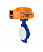 Затвор дисковый поворотный DN.ru WBV3434Pf-2W-Fb-H Ду65 Ру16 корпус - углеродистая сталь WCB, диск - углеродистая сталь WCB, футерованный PTFE, уплотнение - PTFE, с электроприводом DN.ru QT-N-005EM-B1-220VAC-У1-HARK