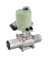 Кран шаровой DN.ru BV3232P(3pc)-FP-W-ISO-H LONG Ду32 Ру40 полнопроходной, корпус - нержавеющая сталь 316, уплотнение - PTFE, под приварку, с 1/4-оборотным электроприводом ГЗ-ОФ-18/12 К 220В