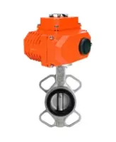 Затвор дисковый поворотный DN.ru WBV3232V-2W-Fb-H Ду250 Ру16, корпус -нержавеющая сталь 316L, диск - нержавеющая сталь 316L, уплотнение - VITON, с электроприводом QT-N-040EM-O1-24VDC-У1 24В HARK
