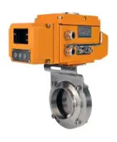 Затвор дисковый поворотный DN.ru WBV3131S-2W-W-H Ду15 Ру10 под приварку, корпус - пищевая нержавеющая сталь 304, уплотнение - Silicon, с электроприводом QT-N-005EM-A1-220VAC-У1 c датчиком обратной связи и входным управляющим сигналом 4-20мА HARK