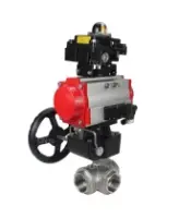 Кран шаровой DN.ru BV3232P(4pc)-SP-3WL-T-ISO-H Ду100 Ру40 стандартнопроходной трехходовой L-тип, нержавеющая сталь SS316, внутренняя резьба, PTFE, пн.привод PA-DA-083, пн.распределитель 4M310-08 AC220V, БКВ APL-410N EX и ручной дублер MON2-450-T28-ISO