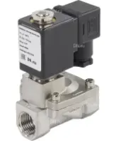 Клапан электромагнитный DN.ru VS431-NT-NC-220VAC 1/2″ Ду15 Ру16, соленоидный двухходовой, корпус - нержавеющая сталь 304, уплотнение - NBR, резьбовой, нормально-закрытый, пилотный, катушка - 220В