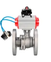 Кран шаровой DN.ru BV3232P(2pc)-FP-F-ISO-H WDVF Ду65 Ру16 полнопроходной, фланцевый, корпус - нержавеющая сталь 316, уплотнение - PTFE, с пневмоприводом PA-SA-130, пневмораспределителем 4V320-10 AC220V и БКВ APL-410N EX