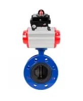 Затвор дисковый поворотный DN.ru WBV1331E-2W-F-H Ду125 Ру16 фланцевый, корпус - чугун GGG40, диск - нержавеющая сталь 304, уплотнение - EPDM, с пневмоприводом DN.ru PA-SA-160 и БКВ DN.ru APL-410N EX