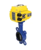Затвор дисковый поворотный DN.ru WBV1432E-2W-Fb-H Ду100 Ру16, корпус - чугун GGG50, диск - нержавеющая сталь 316L, уплотнение - EPDM, с электроприводом DN.ru QT-N-008EM-O1-24VDC-У1 24В