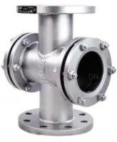 Стекло смотровое DN.ru SG2-34G-F тип В ГОСТ 21836-2021 Ду80 Ру16, углеродистая сталь, фланцевое