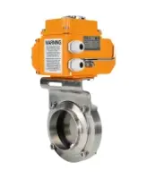 Затвор дисковый поворотный DN.ru WBV3131E-2W-W-H Ду15 Ру10 под приварку, корпус - пищевая нержавеющая сталь 304, уплотнение - EPDM, с электроприводом QT-N-003EM-O1-220VAC-У1 220В HARK