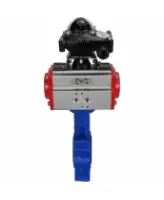 Затвор дисковый поворотный DN.ru WBV1616E-2W-Fb-H Ду100 Ру16 LUG корпус - чугун QT450, диск - чугун QT450, уплотнение - EPDM, с пневмоприводом DN.ru PA-DA-083 и БКВ APL-210N